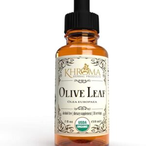 Organic Olive Leaf - 2 oz Liquid in a Glass Bottle - 30 Servings