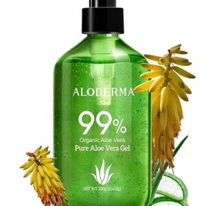 Aloderma 99% Organic Pure Aloe Vera Gel Made within 12 Hours of Harvest