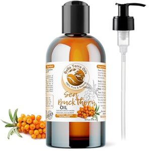 Bella Terra Oils - Organic Sea Buckthorn Oil 8oz - Cold-Pressed Treasure